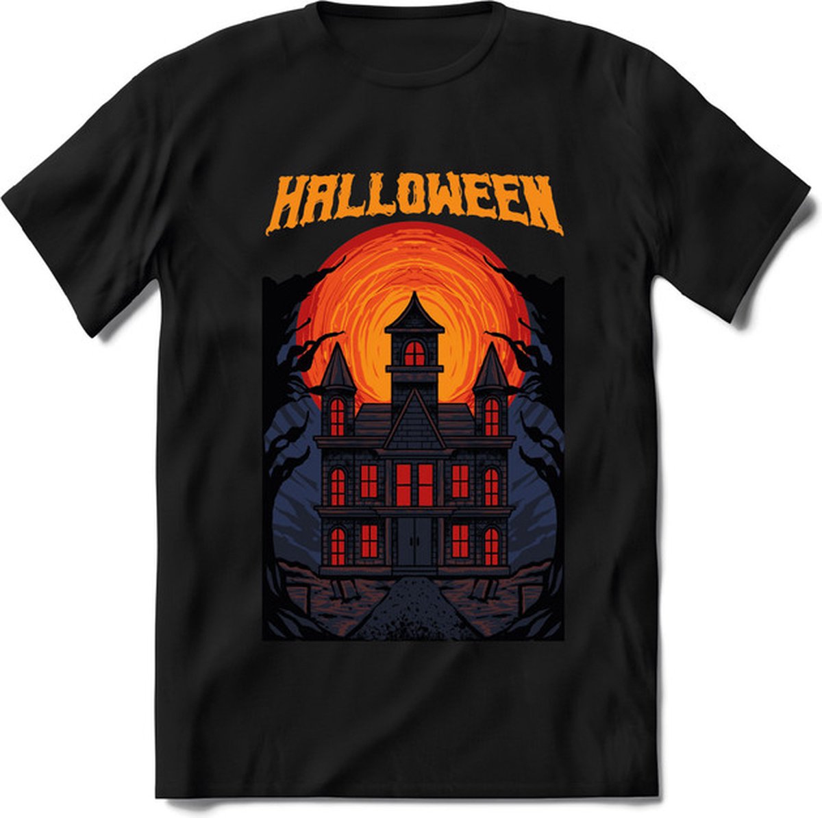 Halloween T-Shirt | Horror  Kleding Heren / Dames | Weerwolf , Monster , Vleermuis en Pompoen  Shirt |